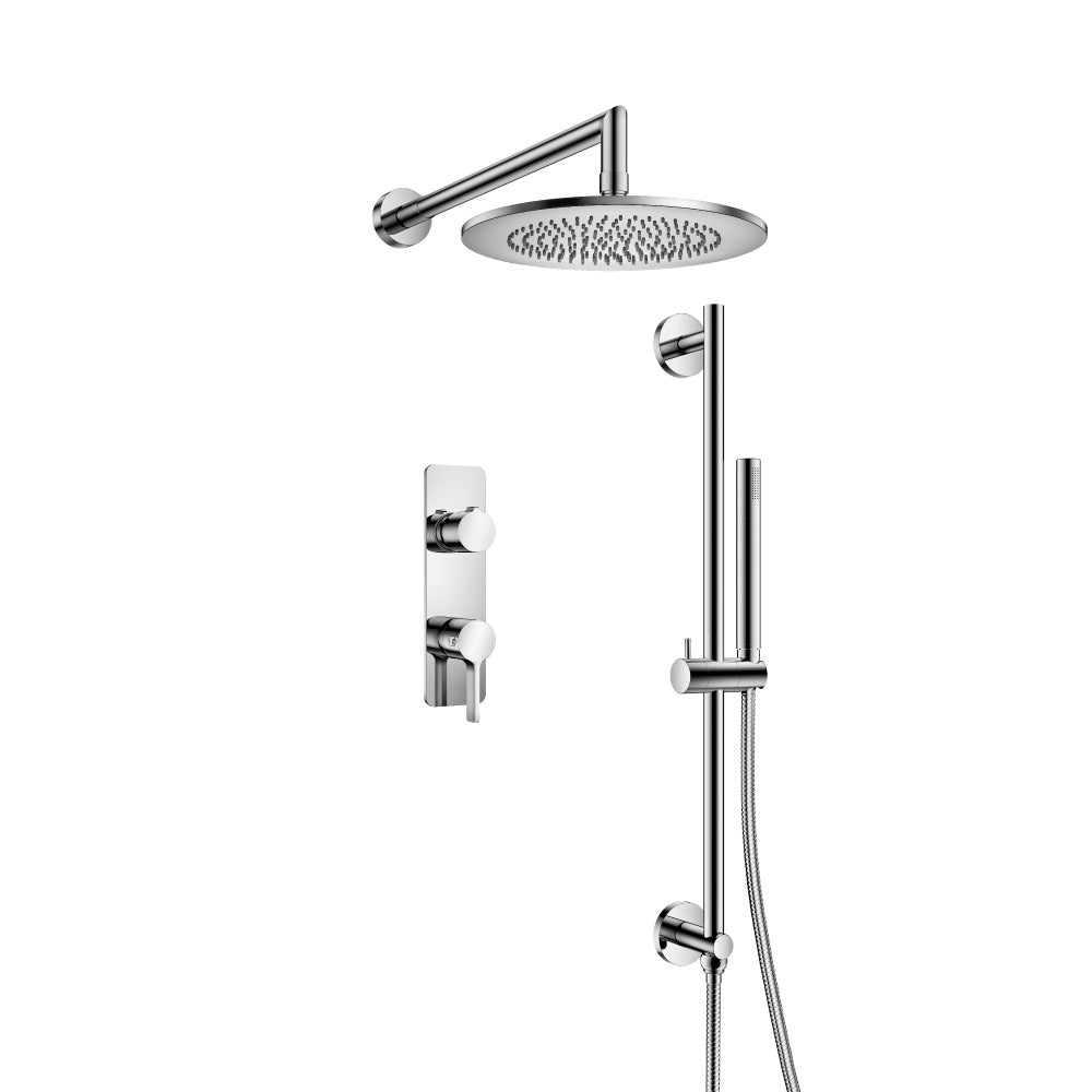 Two Output Shower Set With Shower Head, Hand Held And Slide Bar - G&G Home Luxe